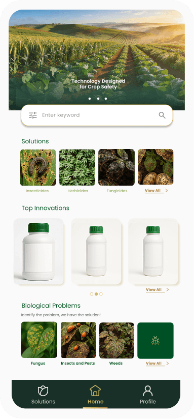 AgroTech App Interface Mobile View